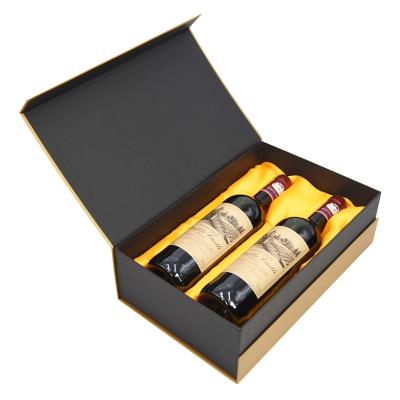 China Hot Sales OEM Recyclable Wine Box Customized Logo Printed Cardboard Luxury Paper Wine Gift Box for sale