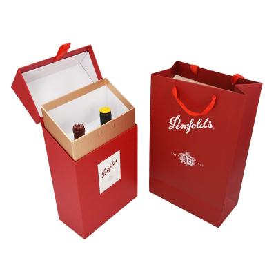 China Hot Sales OEM Recyclable Paper Box For Wine Customized Logo Printed Luxury Paper Wine Box for sale