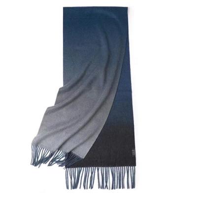 China Long Wool Scarf Fashionalbe Color Sky Cashmere Scarf 100 Double Faced Cashmere Scarf for sale