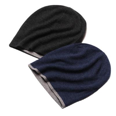 China High Quality Barred Headwear Beanie Knitted Mens Cashmere Winter Dad Hat for sale