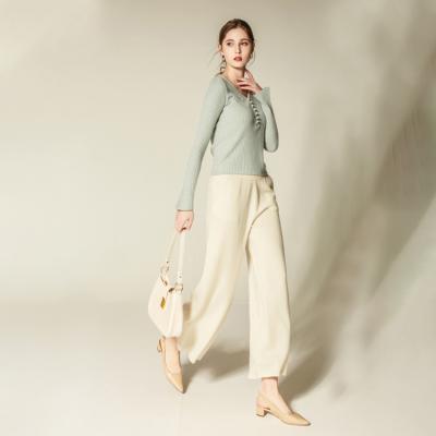 China 2020 New Design Anti-Static Women Comfortable Casual Wide Leg Pants Daily Wide Leg Pants for sale