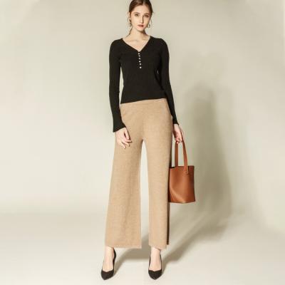 China Winter 70% Autumn Women's Cashmere 30% Wool Knitted Solid Pants Anti-Static for sale