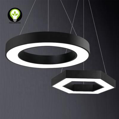 China Unique LED ceiling lamp modern stype portable hexagon round triangle desk pendant lamp lighting for sale