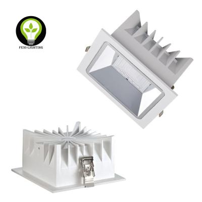 China Embeded square anti-glare recessed COB led ceiling downlight UGR for sale