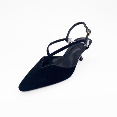 China Chic Insulative Women Heel Pumps Black Stylish Elegant Dinner Shoes New Comfortable Sexy Look For Ladies for sale