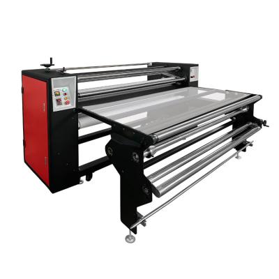 China Garment Shops 1800mm Wide Format Oil Heating Roll To Roll Heat Press Calander Machine For Sport Use for sale