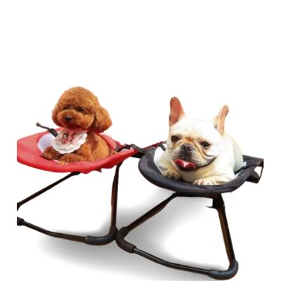 China Tiktok Trend Pet Beds Mat Cats Accessories Foldable Collapsible Sofa Adjustable Portable Elevate Pet Cooling Dog Rocking Chair for sale