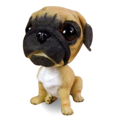 China Europe Resin Animal Flip Souvenirs Gift Car Head Dash Decoration Nodding Head Doll Anime Miniature Figure Bobblehead Dog for sale