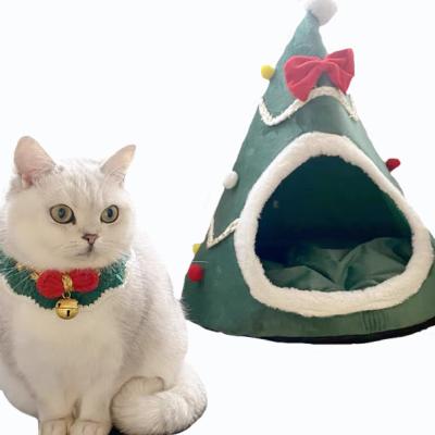 China Cat Tent Cave Cattery Bed Portable Soft Funny Dog Beds With Removable Cover For Dogs And Cat Cave House for sale