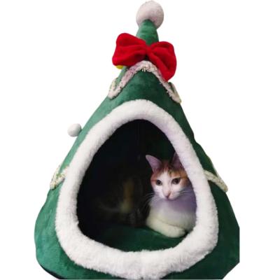 China Cat Sleeping Bag Soft Cushion Bed Cover Removable Christmas Pet Tent Hamster Bunny Rabbit Room Extra Animal Rooms and Furniture Small for sale