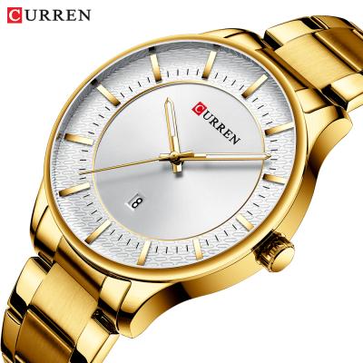 China Curren 8347 Day/Date Luxury Stainless Steel Band Male Calendar Mens Quartz Business Waterproof Wrist Watch for sale