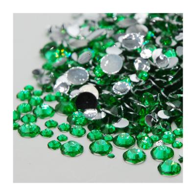 China Flatback Customized Bulk Glue On Round Sticker Rhinestone Stickers Rhinestones for sale