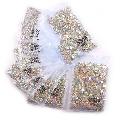 China Rhinestones SS3-SS16 FlatBack Stunning Glitter AB Fix Crystal Not Hot Nail Art Rhinestones Rhinestones Sewing&Fabric for sale