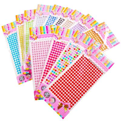 China Decorative Rhinestone Crystal Reusable Self Adhesive Stickers China Factory Sticker For Kids for sale