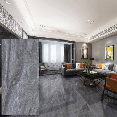 China Modern Large Slab 600x1200mm Restaurant Floor Porcelain Tile Gray Marble Manufacturers for sale