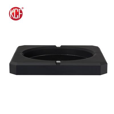 China Silicone Customized Accessories Silicone Square Black Moking Ashtray For Home for sale