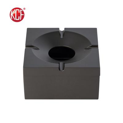 China Manufacturer Factory Modern OEM Aluminum Alloy Square Black CLASSIC Ashtray For Home for sale