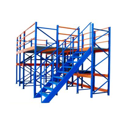 China Industrial Mezzanine Storage Shelf Corrosion Protection Warehouse Rack Platform Shelving Steel Office Buries Mezzanine Floor Racking System for sale