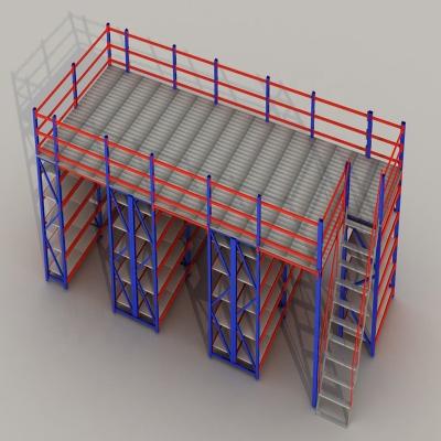 China Widely Used Corrosion Protection Steel Ladder Platform Combined With Shelving Storage Features for sale