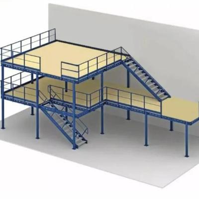 China Corrosion Protection Warehouse Rack Supported Mezzanine Floor System Multilevel Shelving Steel Platform CE ISO9001 for sale