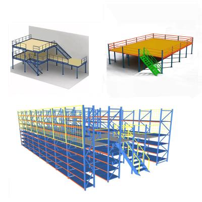 China Corrosion Protection Manufacturer Industrial Warehouse Rack Shelf Mezzanine Storage Platform Mezzanine Floor Racking Steel System for sale