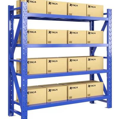 China Boltless 300kg/Layer Heavy Duty Corrosion Protection NESRACK Load Bearing Warehouse Multifuncional Steel Storage Stacking Rack and Shelves for sale