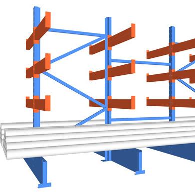 China Heavy Duty Corrosion Protection NESRACK Industrial Warehouse Cantilever Racking Systems for sale