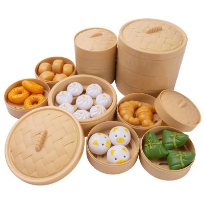 China Plastic Food Toy Role Play Children Chinese Food And Western Food Toys 84pcs Kitchen Toys For Child for sale