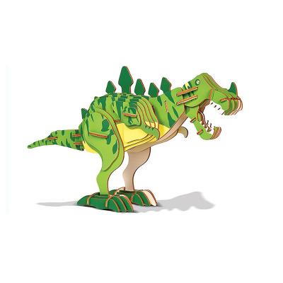 China wooden 3D puzzle toys 3D wooden puzzle dinosaur toys for kids,best gifts diy puzzle toys for child for sale