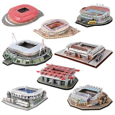 China World Famous Football Stadium Wooden DIY TOY 3D Jigsaw Puzzle Building 3D Jigsaw Puzzle for sale