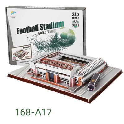 China World Famous Football Stadium Anfield DIY Wooden TOY 3D Puzzle Model for sale