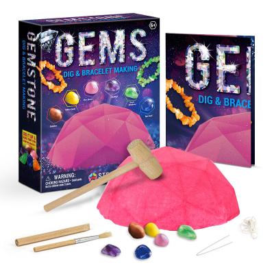 China Educational toys gemstone excavation kit and bracelet making toys and educational toys for kid for sale