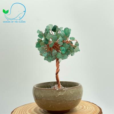 China China Sell Gem Crystals Healing Stones Wholesale Natural Hand Made Lucky Crystal Tree Gift Decoration for sale