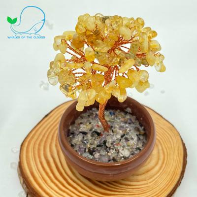 China Natural Crystal Bonsai Tree Fortune Money Life of China Seven Chakra Healing Gemstone for Good Luck for sale