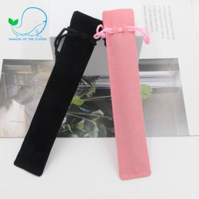 China Manufacturer Wholesale Exquisite Velvet Sleeve Recyclable Pen Pouch Customized Gifts Jewelry Pen Pouch Flannel Pen Bag for sale