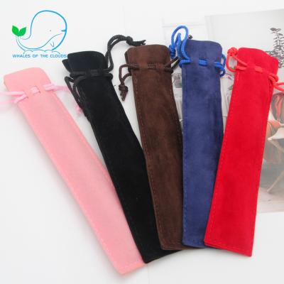 China Pen Pouch China Factory Velvet Pen Bag Custom Logo Multicolor Recyclable Choice For Jewelry Pen Packaging And Storage for sale