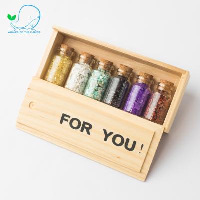 China Retro Creative Furnishing Lucky Glass Small Cork Drifting Crystal Wishing Bottle New Design Recyclable for sale