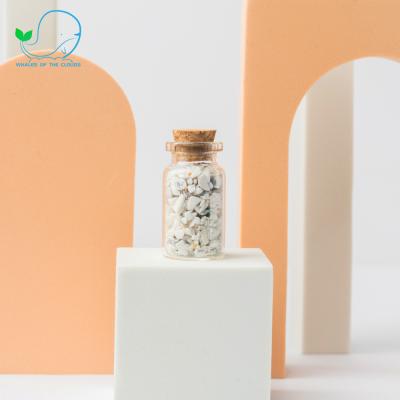 China Wholesale Recyclable Decoration Lucky Mini Glass Natural Chip Stones Healing Crystal Gravel Wishing Bottle for sale