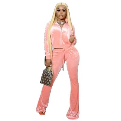 China New Kardashian Long Sleeve Women's Coral Velvet Suit Pants Breathable Warm Hats Multicolor Loose Fit for sale