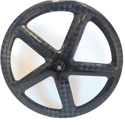 China Good supplier China mountain bikes 700C 5 spokes 18K track bike wheel buyout road bicycle carbon rim many for sale