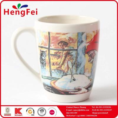 China Factory direct sales viable home party ceramic mug with decal for sale