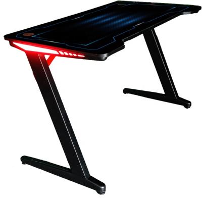 China (Size)z 2020 Adjustable Shaped Adjustable RGB Led Lightweight Ergonomic PC Gaming Computer Desk for sale