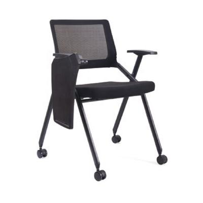 China Mesh Chair Meeting Chair Conference Training Room Writing Chair Folding Office Chair With Wheels for sale