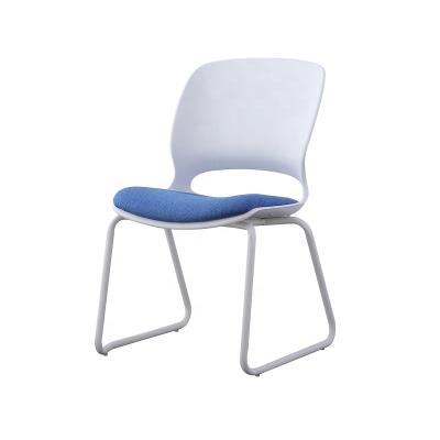 China Modern Stackable Modern Stacking PP Plastic Metal Stackable Modern Distressed Conference Room Chairs PP Visitor Wholesale White White for sale