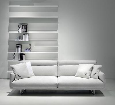 China (Others) 2018 Adjustable Modern Design Office Sofa Set White Genuine Leather Sofa Set for sale