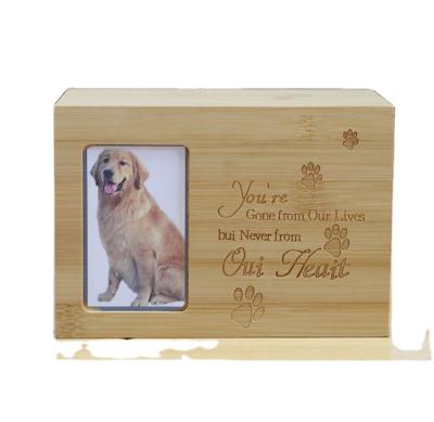 China European style hot sale retro pet cat and dog coffin wooden cremation urn for sale