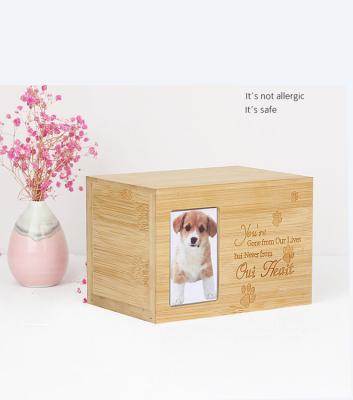 China European Style Accept Customized Pet Casket Multi-size Wooden Dog Urn Cremation Funeral Urn for sale