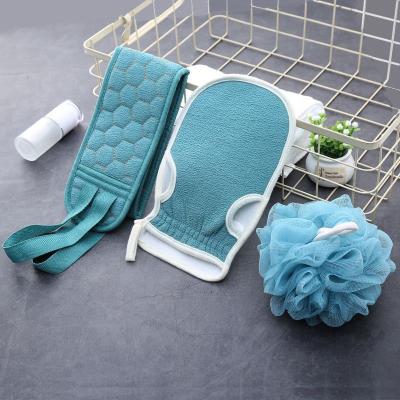 China EXFOLIATING Wholesale Bath Body Cleansing Three-Piece Set (including bath flower and bath towel gloves) for sale