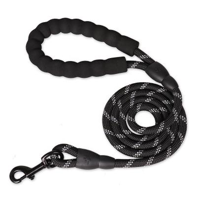 China Large Dog Collar Leashes Durable Large Dog Leash Training Reflective Rope Middle Strong Lead Padded Rope For Labrador Rottweiler for sale