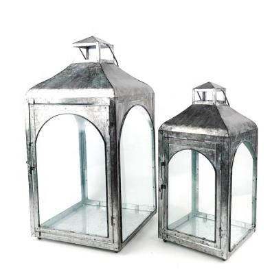 China Home Decoration Floor Decoration Metal And Glass Modern Lanterns for sale